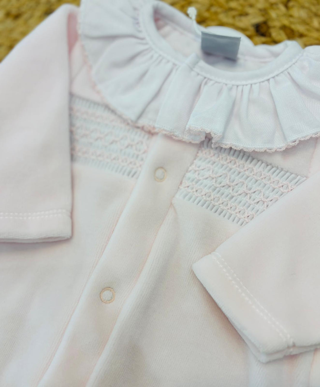 Tutina in ciniglia punto smock