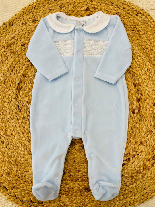 Tutina in ciniglia punto smock