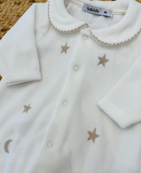 Tutina in ciniglia luna e stelle