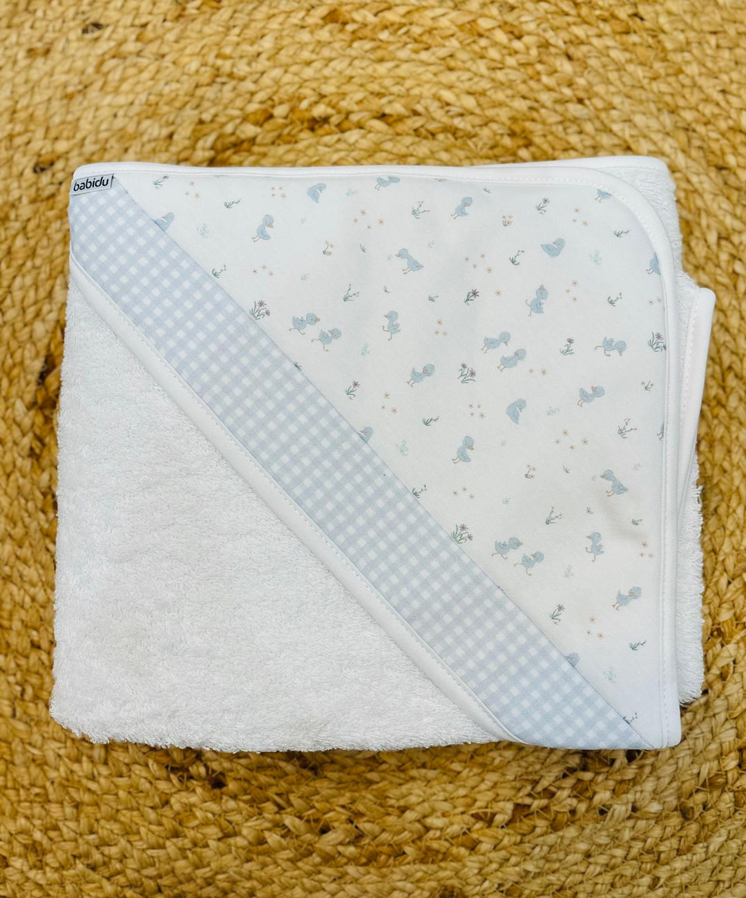 Asciugamano con triangolo paperelle cielo