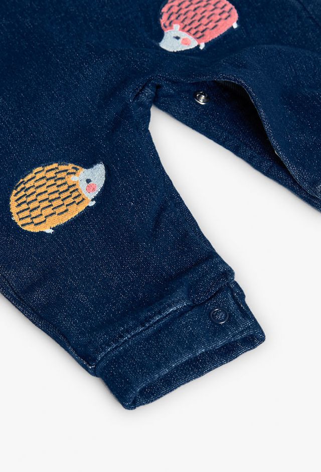 Completo salopette denim