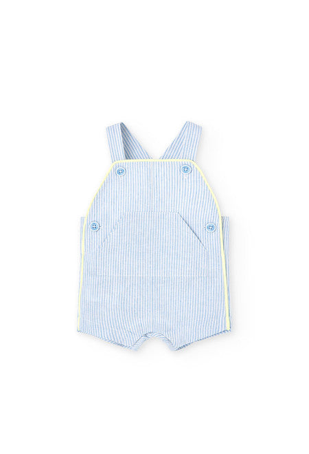 Completo salopette strisce e polo