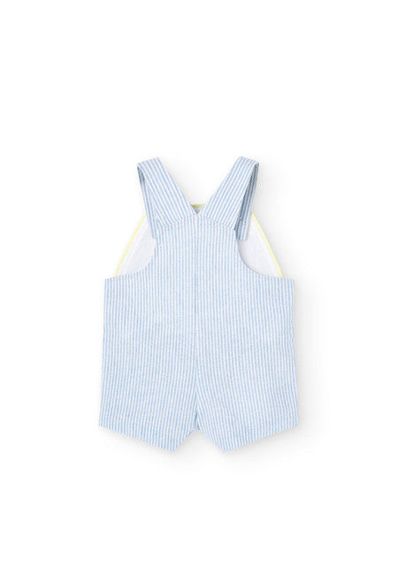 Completo salopette strisce e polo