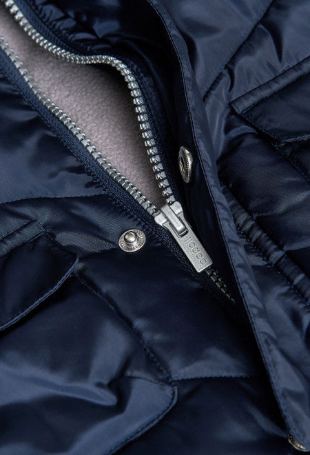 Giubbino in nylon blu