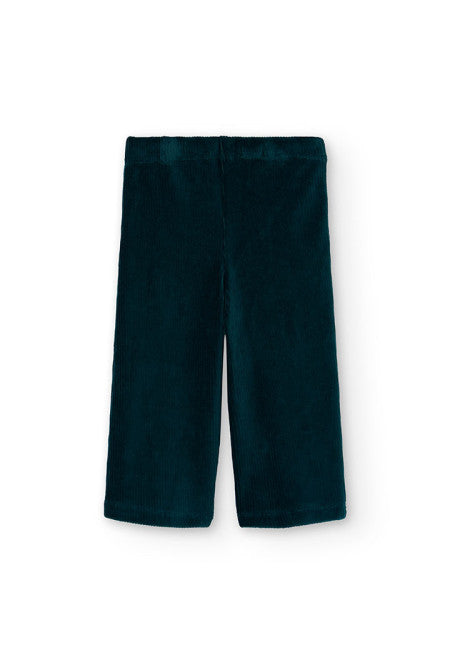 Pantalone in velluto verde