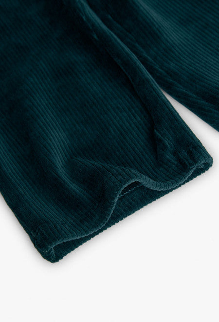 Pantalone in velluto verde