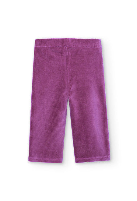 Pantalone in velluto prugna