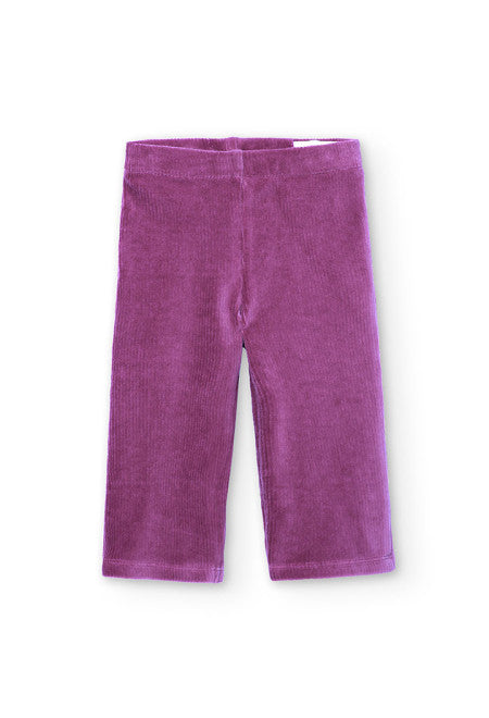 Pantalone in velluto prugna