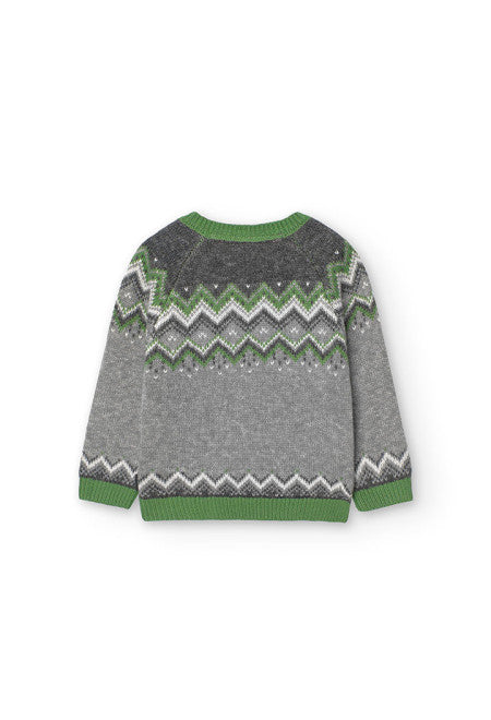 Maglione Verde e Grigio