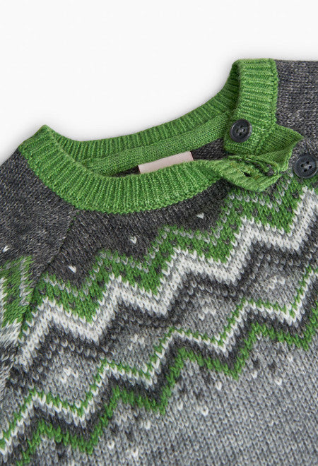 Maglione Verde e Grigio