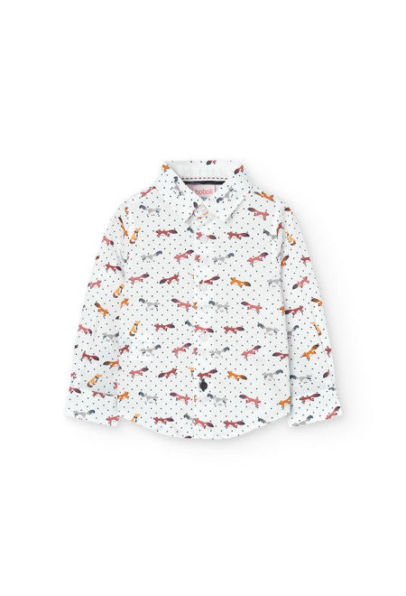 Camicia in popeline stampata