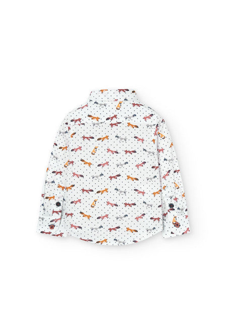 Camicia in popeline stampata