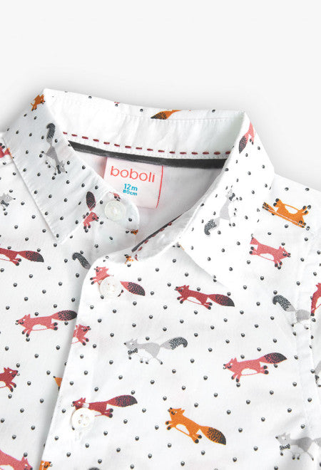 Camicia in popeline stampata