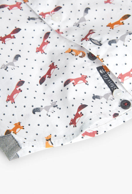 Camicia in popeline stampata
