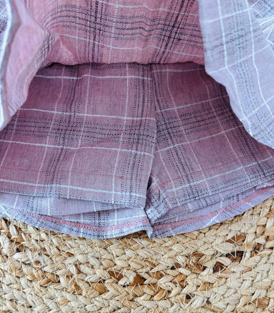 Pantagonna a quadri rosa