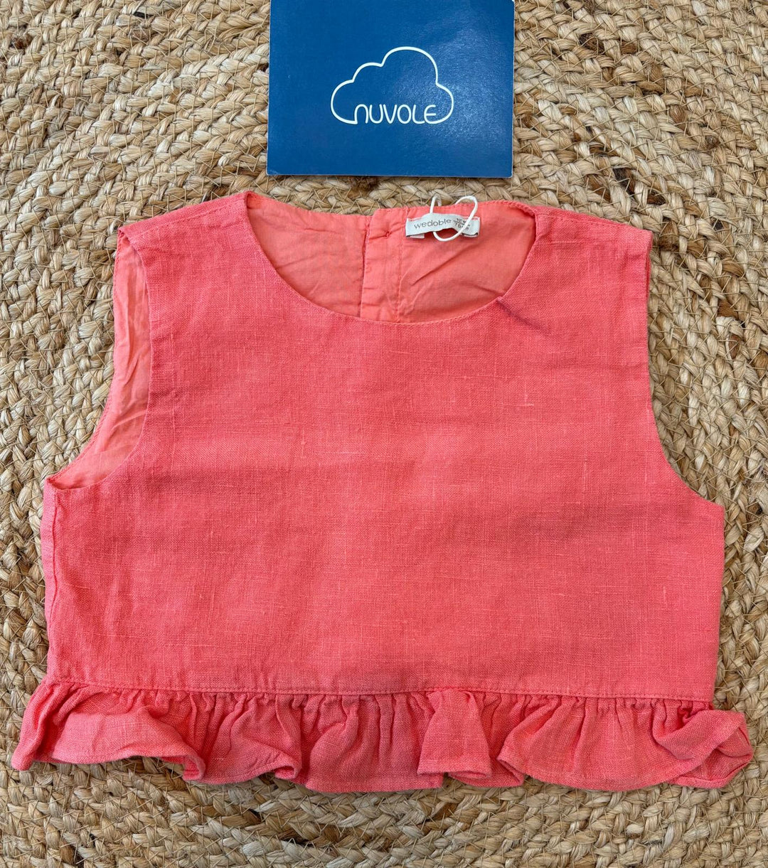 Completo in lino coral