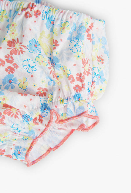 Vestito con culotte fiori