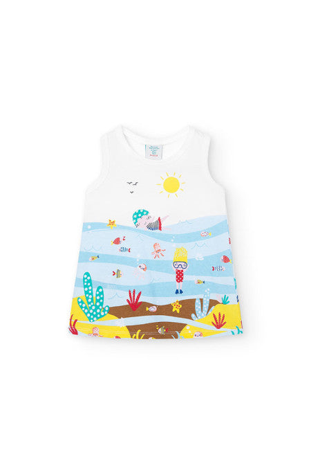 Vestito sbracciato in jersey