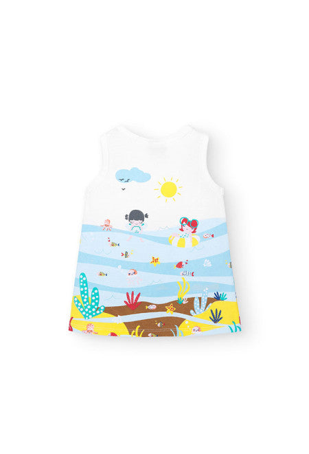 Vestito sbracciato in jersey