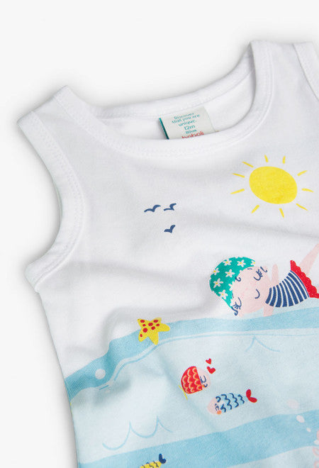 Vestito sbracciato in jersey