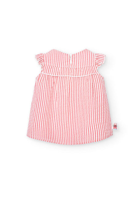 Vestito in popeline a strisce