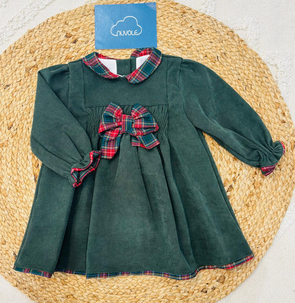 Abito in velluto verde