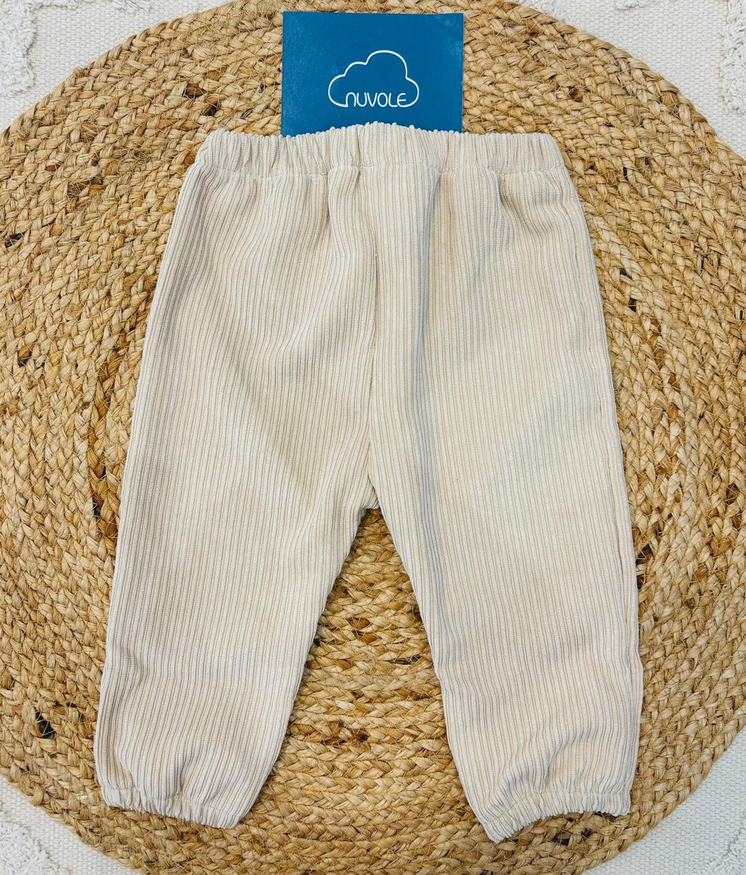 Pantalone in velluto beige