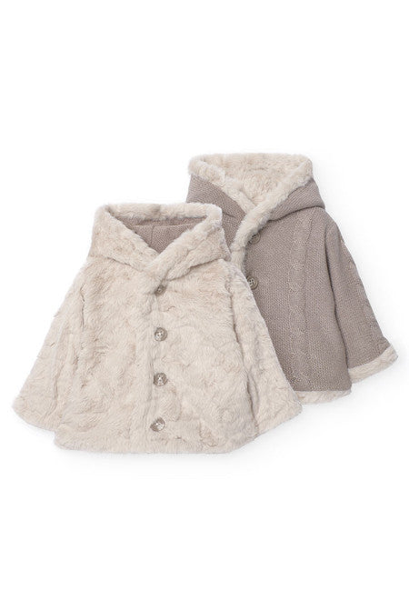 Giacca reversibile in maglia