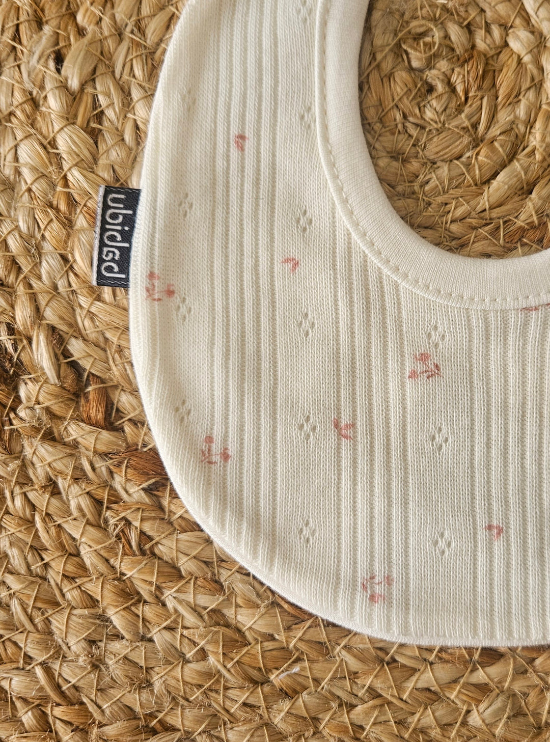 Bavetta in cotone pointille rosa