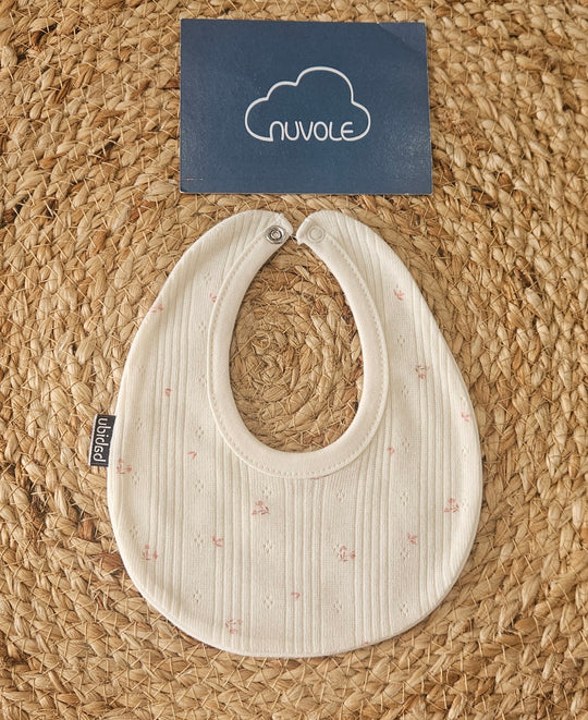 Bavetta in cotone pointille rosa