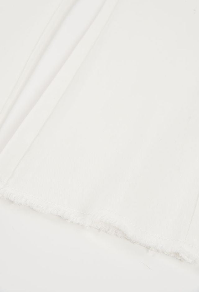 Pantalone a zampa in twilll bianco