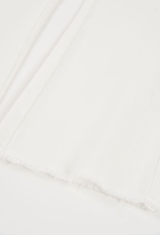 Pantalone a zampa in twilll bianco