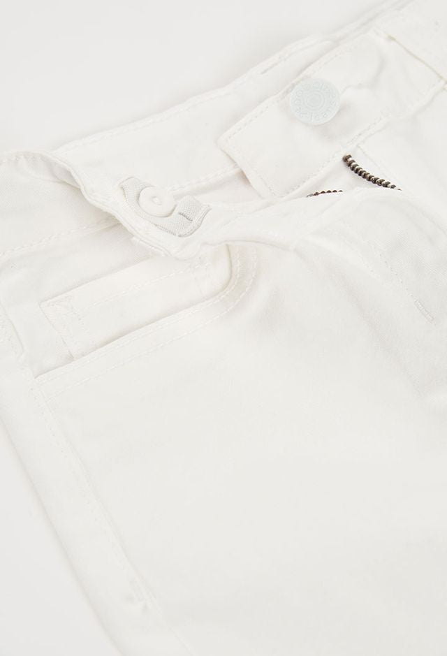 Pantalone a zampa in twilll bianco