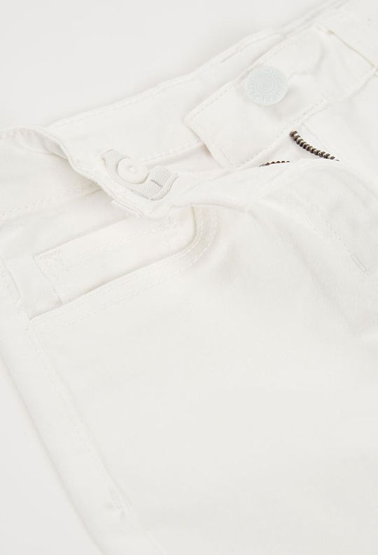 Pantalone a zampa in twilll bianco